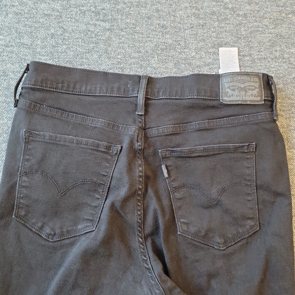 Levi's 720 Jeans Womens 30 High Rise Super Skinny Black Distressed Stretch Denim - Picture 8 of 8